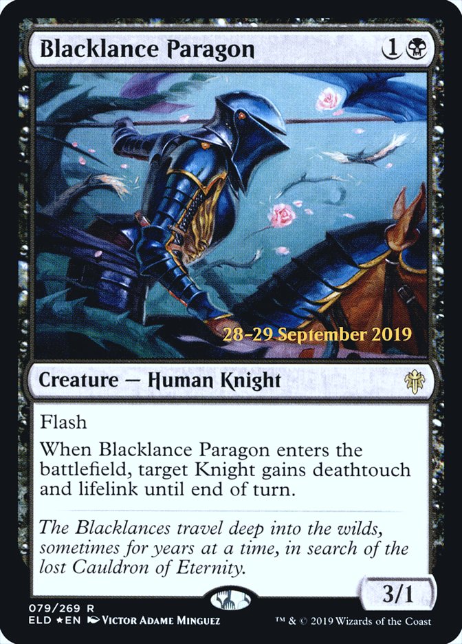 Blacklance Paragon [Throne of Eldraine Prerelease Promos] | Good Games Cannington