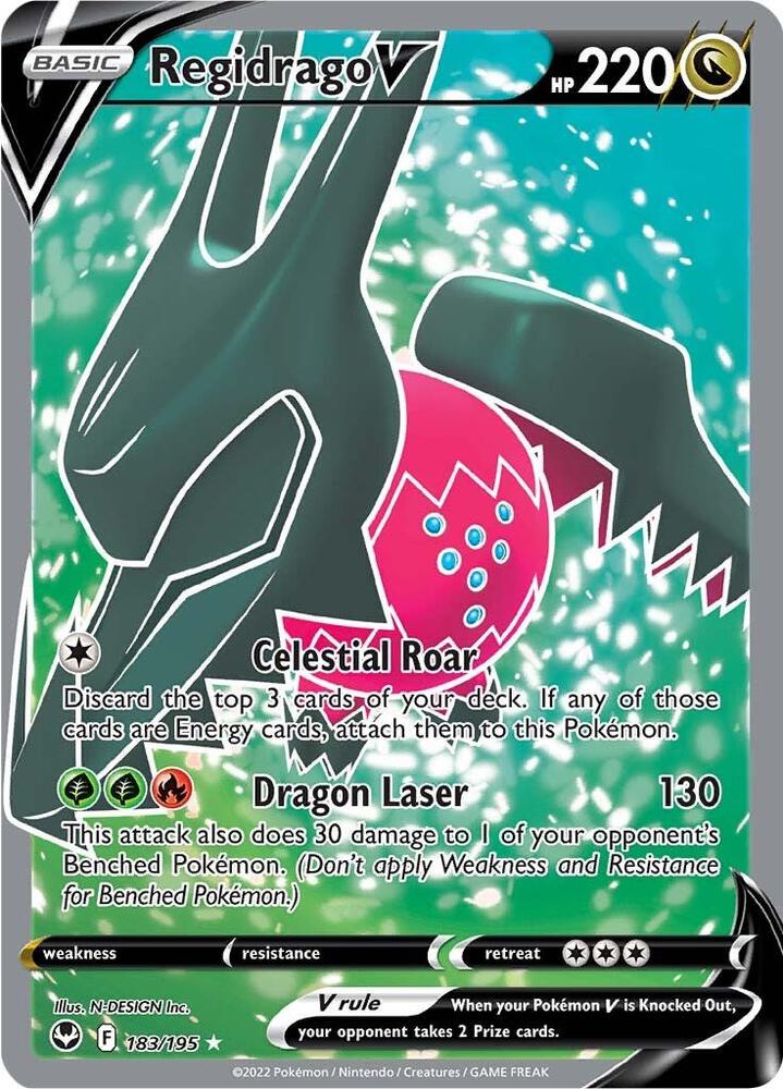 Regidrago V Full Art 183/195 (SWSH12: Silver Tempest)  - Holofoil | Good Games Cannington