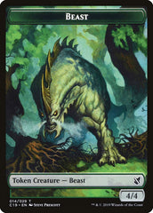 Beast (014) // Wurm Double-Sided Token [Commander 2019 Tokens] | Good Games Cannington