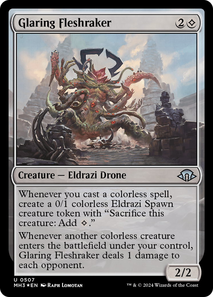 Glaring Fleshraker (Ripple Foil) [Modern Horizons 3] | Good Games Cannington