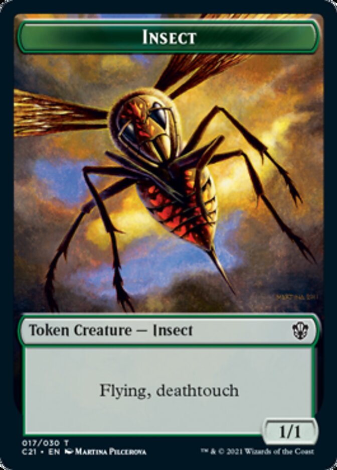 Beast (011) // Insect Double-Sided Token [Commander 2021 Tokens] | Good Games Cannington