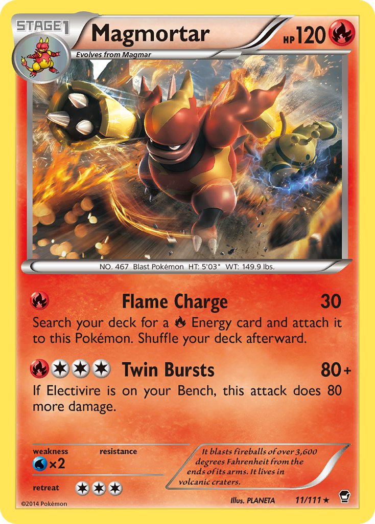Magmortar (11/111) [XY: Furious Fists] | Good Games Cannington