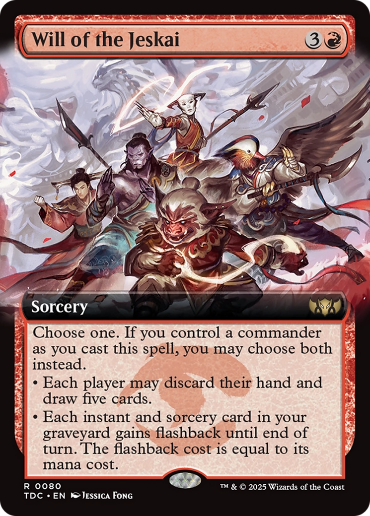 Will of the Jeskai (Extended Art) [Tarkir: Dragonstorm Commander] | Good Games Cannington
