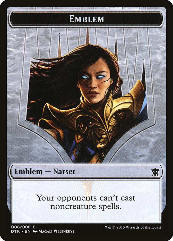 Narset Transcendent Emblem [Dragons of Tarkir Tokens] | Good Games Cannington