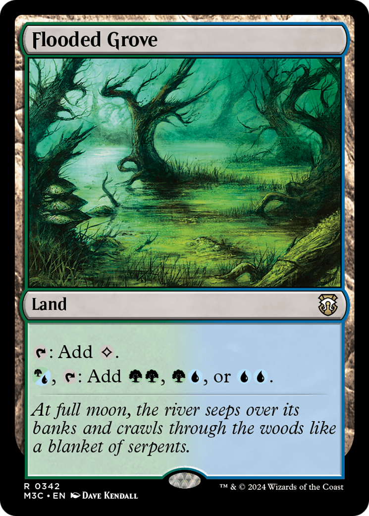 Flooded Grove (Ripple Foil) [Modern Horizons 3 Commander] | Good Games Cannington
