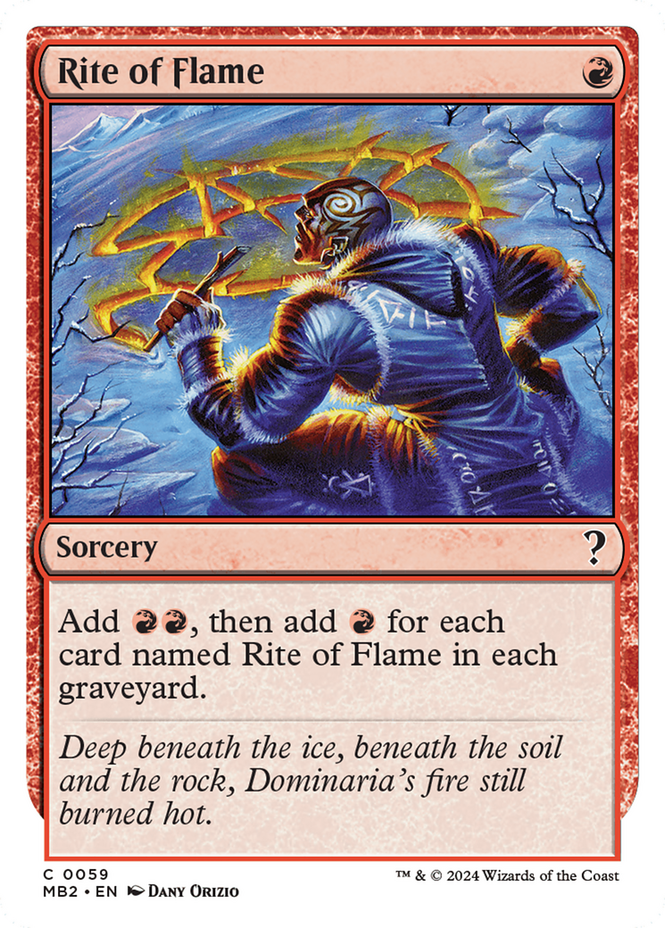 Rite of Flame (White Border) [Mystery Booster 2] | Good Games Cannington