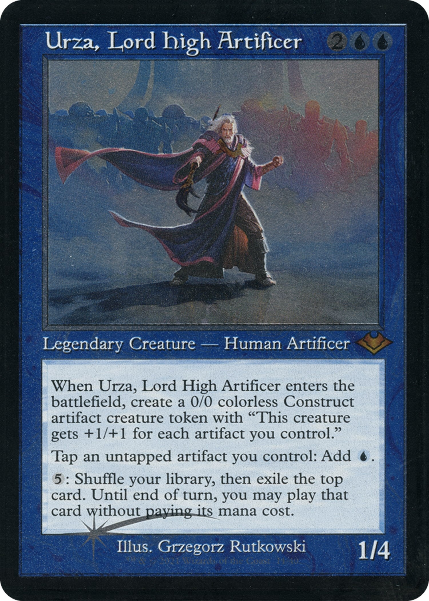 Urza, Lord High Artificer (Retro Foil Etched) [Modern Horizons] | Good Games Cannington