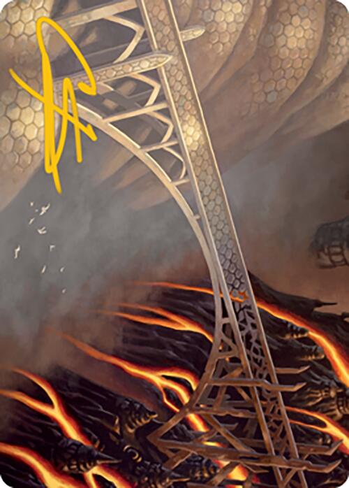 Rustvale Bridge Art Card (Gold-Stamped Signature) [Modern Horizons 2 Art Series] | Good Games Cannington