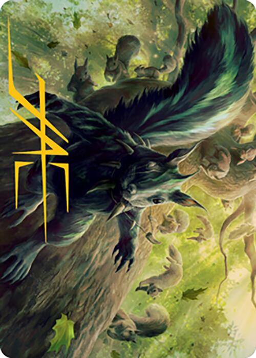 Chatterfang, Squirrel General Art Card (68) (Gold-Stamped Signature) [Modern Horizons 2 Art Series] | Good Games Cannington