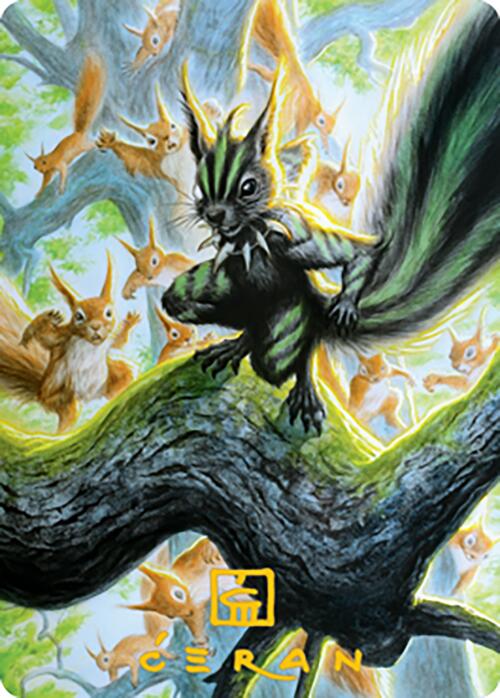 Chatterfang, Squirrel General Art Card (67) (Gold-Stamped Signature) [Modern Horizons 2 Art Series] | Good Games Cannington