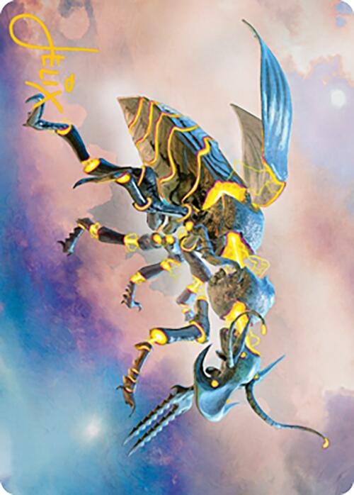 Zabaz, the Glimmerwasp Art Card (Gold-Stamped Signature) [Modern Horizons 2 Art Series] | Good Games Cannington