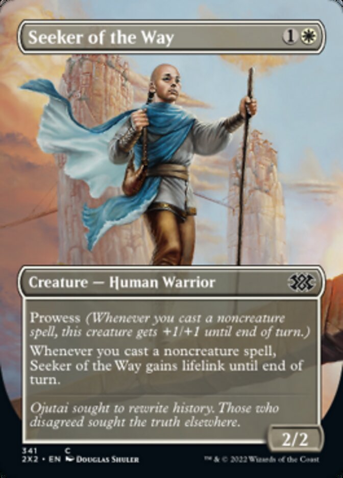 Seeker of the Way (Borderless Alternate Art) [Double Masters 2022] | Good Games Cannington
