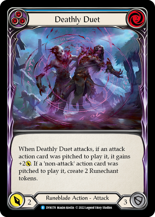 Deathly Duet (Blue) [DYN178] (Dynasty)  Rainbow Foil | Good Games Cannington