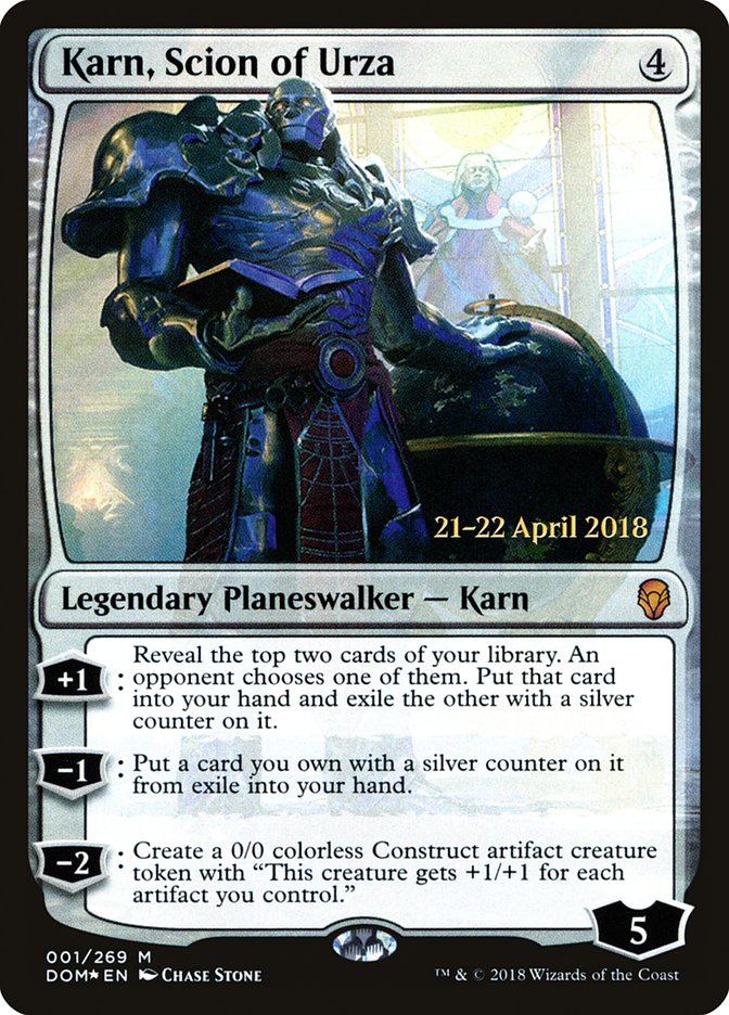 Karn, Scion of Urza [Dominaria Prerelease Promos] | Good Games Cannington