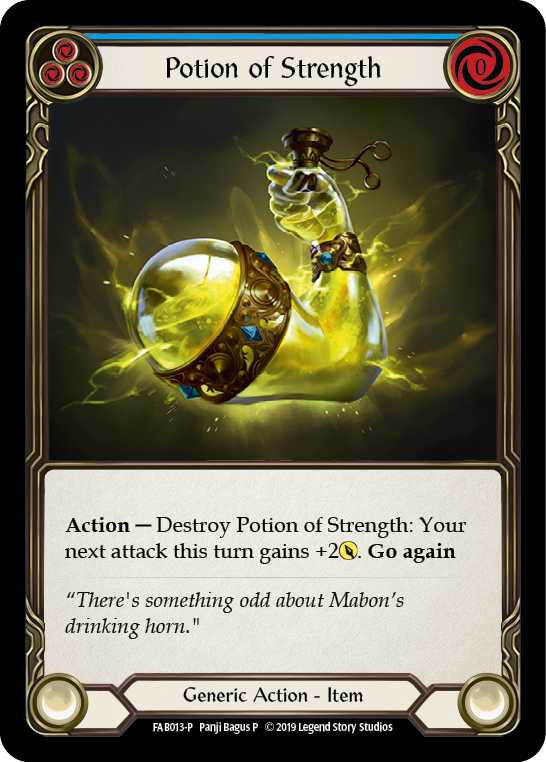 Potion of Strength [FAB013-P] (Promo)  1st Edition Cold Foil | Good Games Cannington