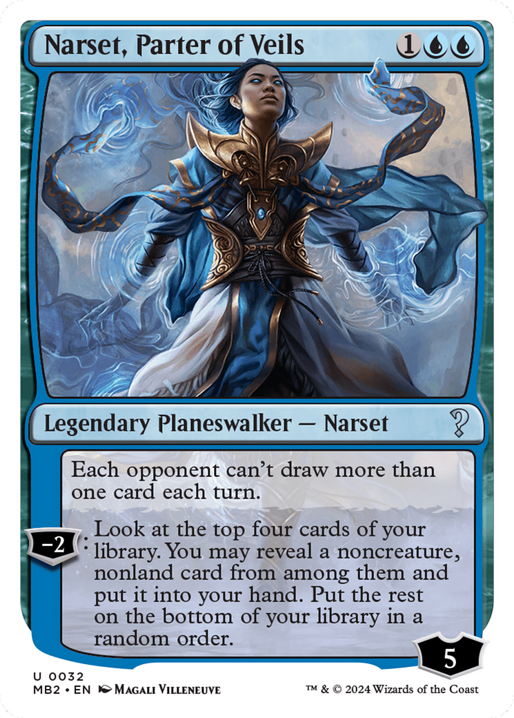 Narset, Parter of Veils (White Border) [Mystery Booster 2] | Good Games Cannington