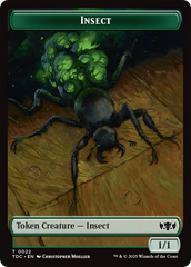 Insect (0022) // Plant Double-Sided Token [Tarkir: Dragonstorm Commander Tokens] | Good Games Cannington