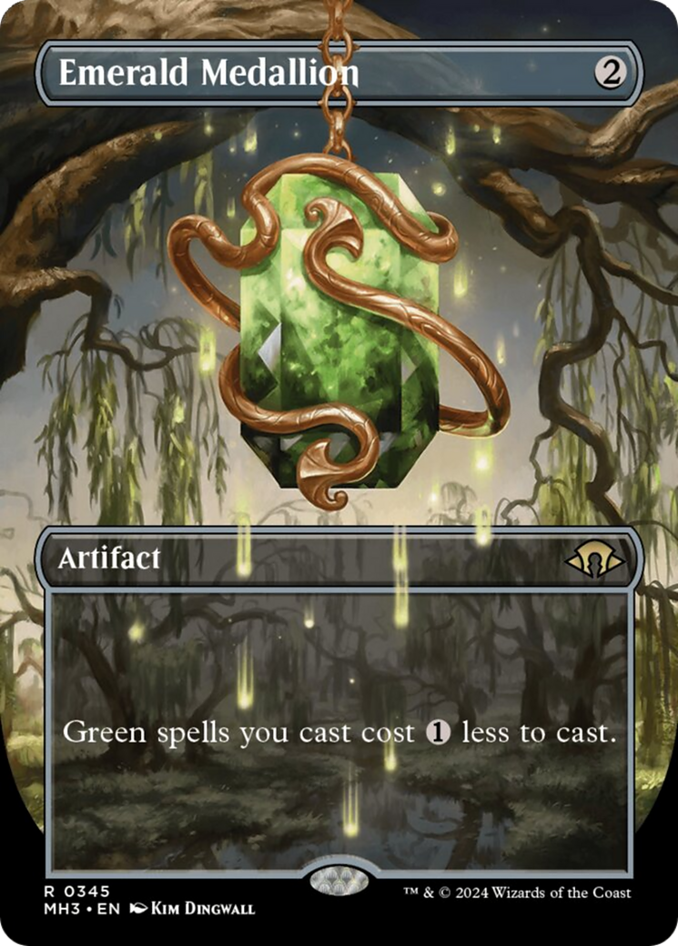 Emerald Medallion (Borderless) [Modern Horizons 3] | Good Games Cannington