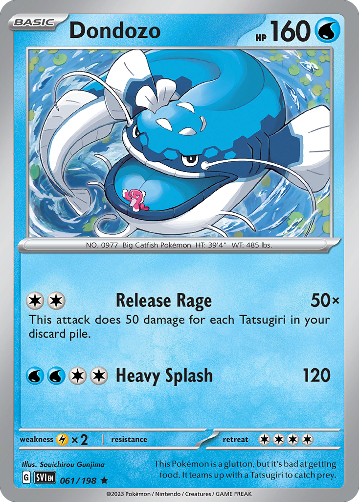 Dondozo (061/198) (Line Holo) [Scarlet & Violet: Base Set] | Good Games Cannington