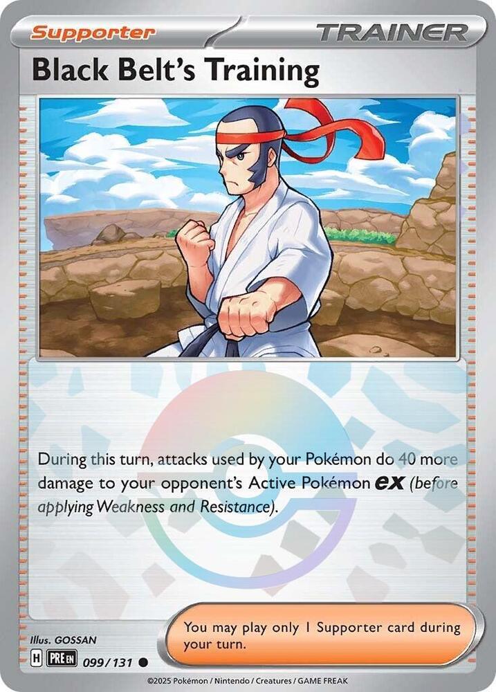 Black Belt's Training 099/131 (SV: Prismatic Evolutions)  - Poke Ball Holofoil | Good Games Cannington