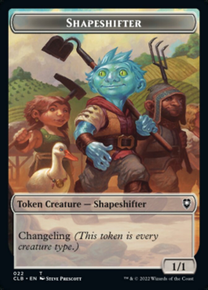 Shapeshifter (022) // Clue Double-Sided Token [Commander Legends: Battle for Baldur's Gate Tokens] | Good Games Cannington