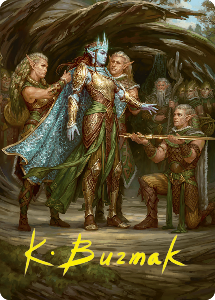 Lathril, Blade of the Elves Art Card (48/54) (Gold-Stamped Signature) [Foundations Art Series] | Good Games Cannington