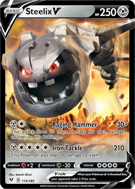 Steelix V 115/185 (SWSH04: Vivid Voltage)  - Holofoil | Good Games Cannington