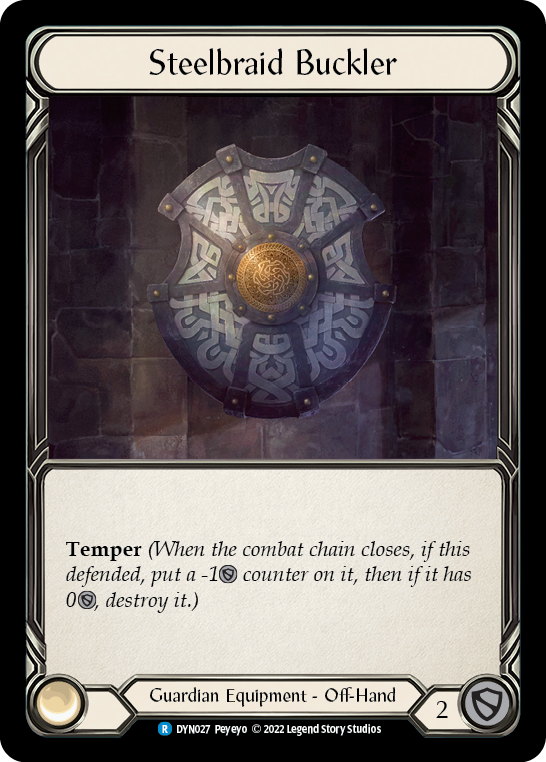 Steelbraid Buckler [DYN027] (Dynasty)  Rainbow Foil | Good Games Cannington