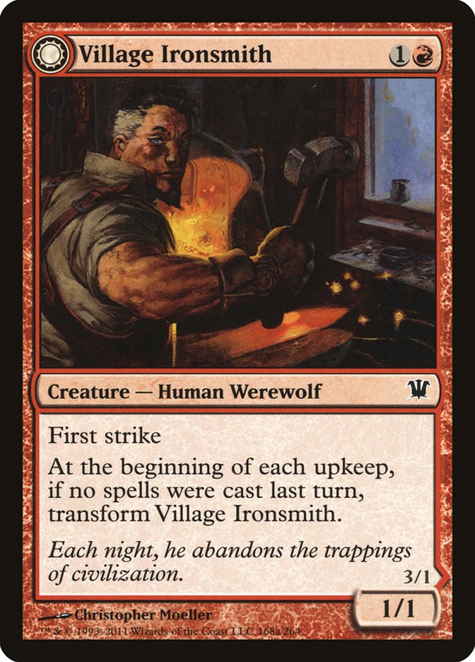 Village Ironsmith // Ironfang [Innistrad] | Good Games Cannington
