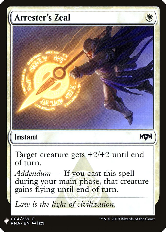 Arrester's Zeal [Mystery Booster] | Good Games Cannington
