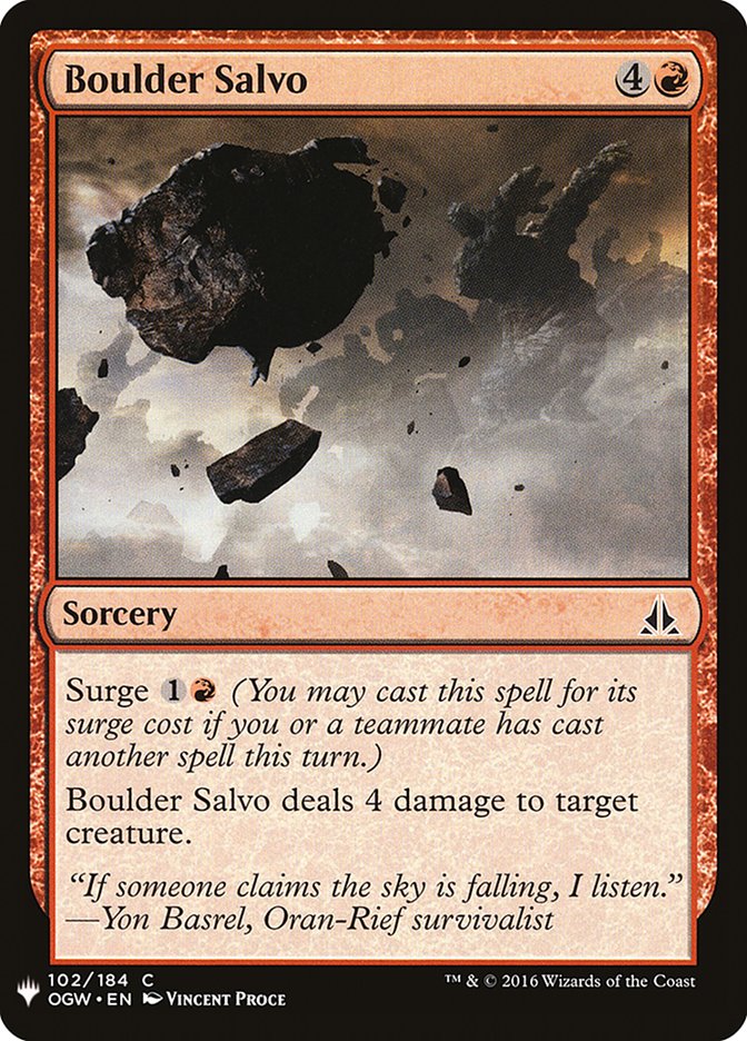 Boulder Salvo [Mystery Booster] | Good Games Cannington