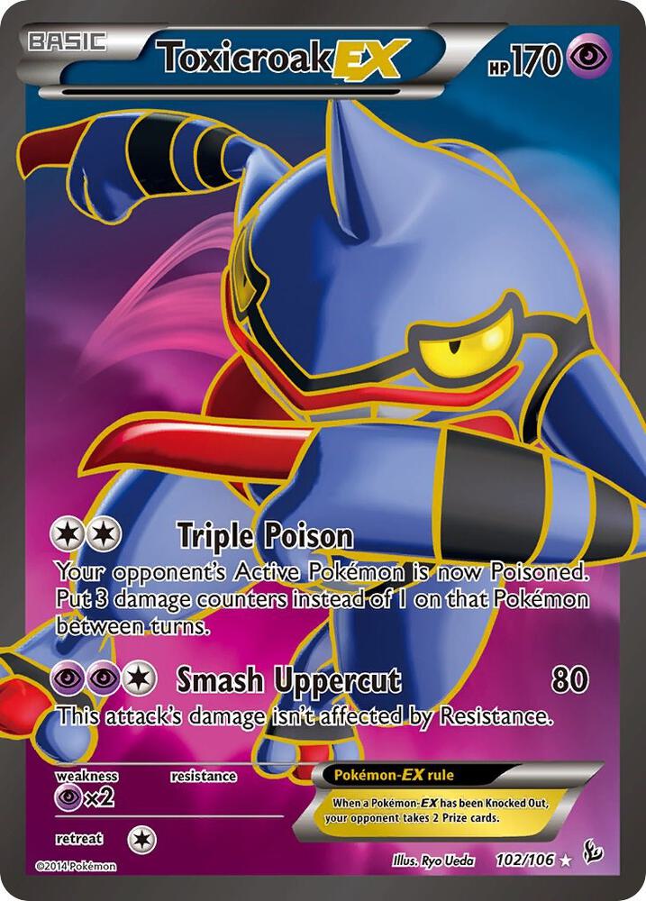 Toxicroak EX 102/106 (XY - Flashfire)  - Holofoil | Good Games Cannington