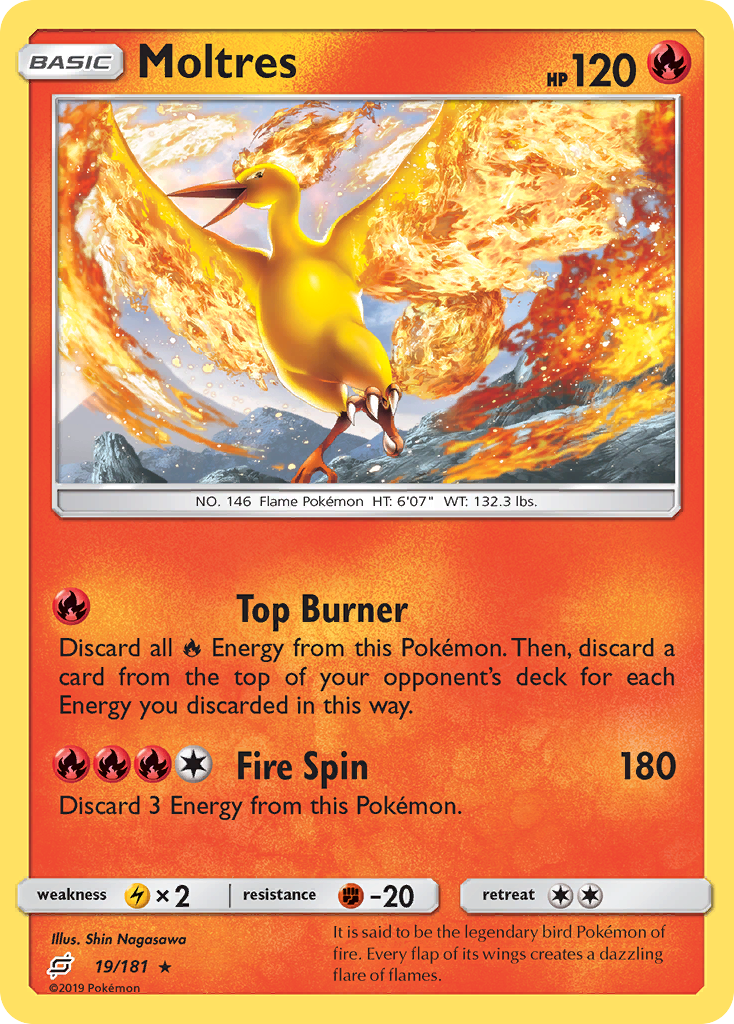 Moltres (19/181) [Sun & Moon: Team Up] | Good Games Cannington