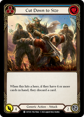 Cut Down to Size (Blue) [OUT203] (Outsiders)  Rainbow Foil | Good Games Cannington