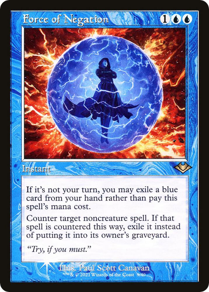 Force of Negation Retro Frame 9 (Modern Horizons)  - Foil | Good Games Cannington