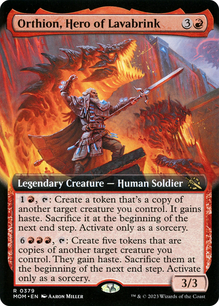 Orthion, Hero of Lavabrink (Extended Art) [March of the Machine] | Good Games Cannington