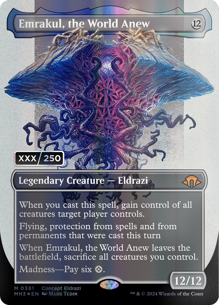 Emrakul, the World Anew (Borderless) (Serial Numbered) [Modern Horizons 3] | Good Games Cannington