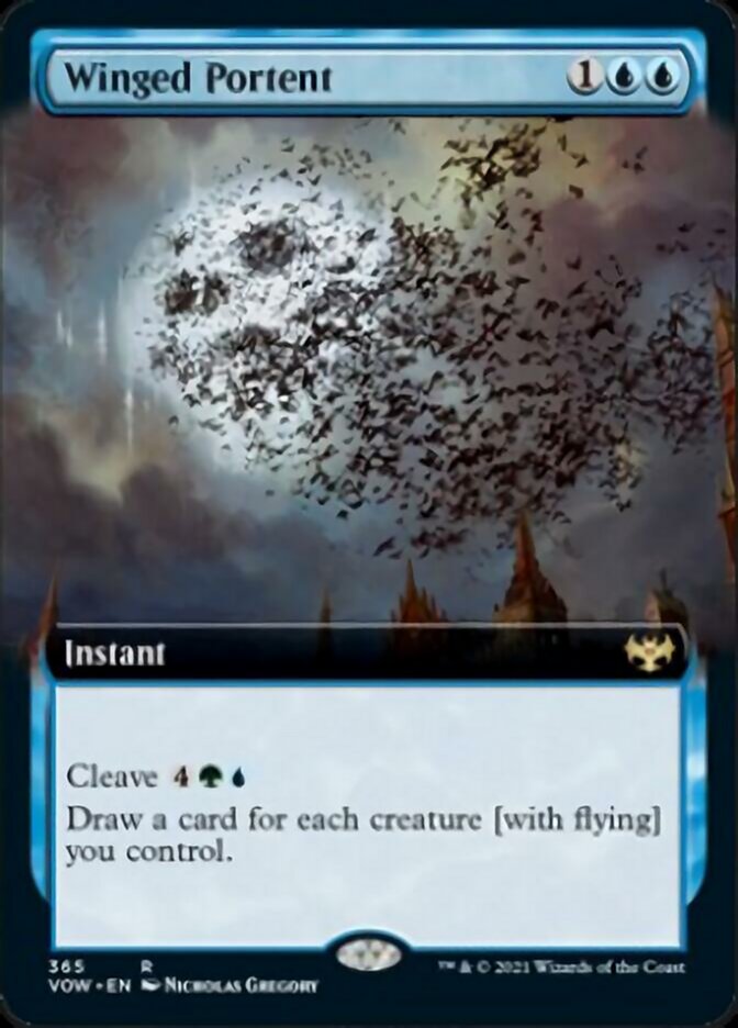 Winged Portent (Extended Art) [Innistrad: Crimson Vow] | Good Games Cannington