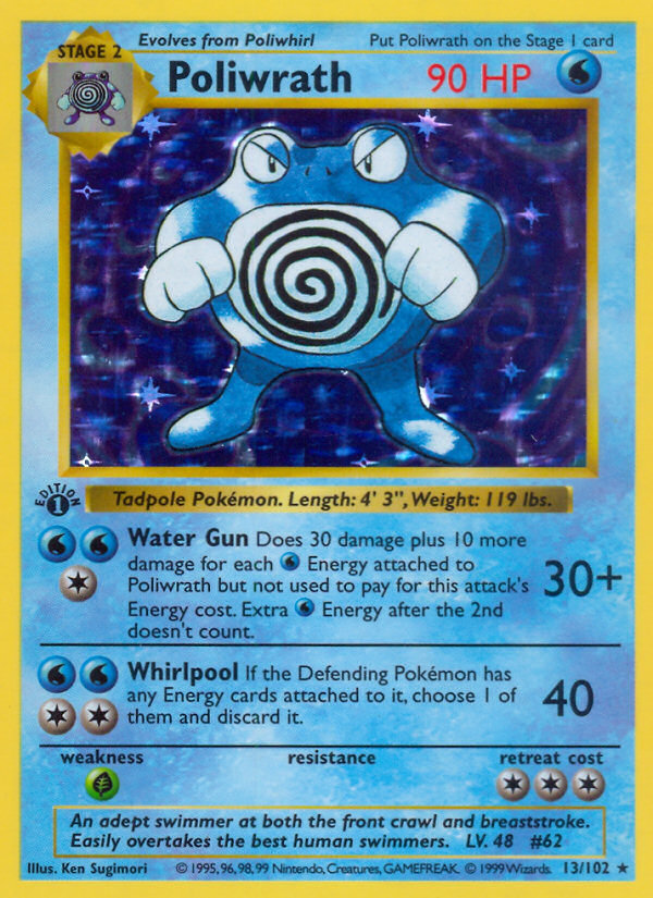 Poliwrath (13/102) (Shadowless) [Base Set 1st Edition] | Good Games Cannington