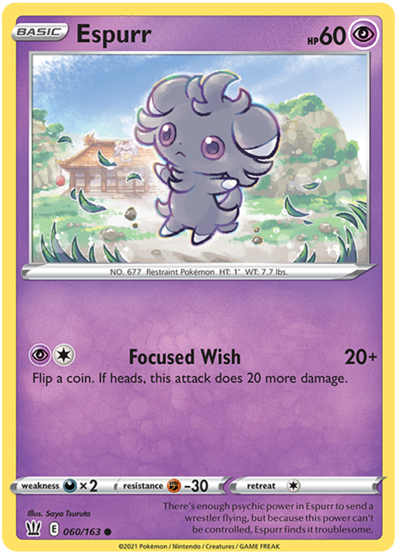 Espurr (060/163) [Sword & Shield: Battle Styles] | Good Games Cannington