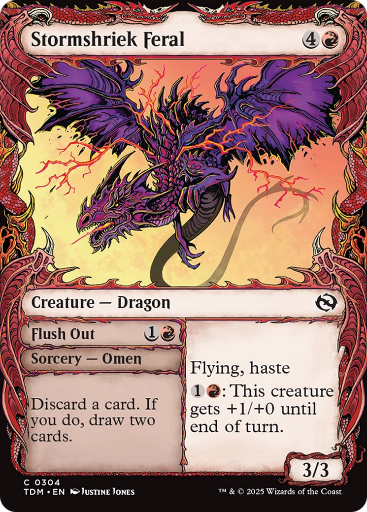 Stormshriek Feral (Showcase) [Tarkir: Dragonstorm] | Good Games Cannington