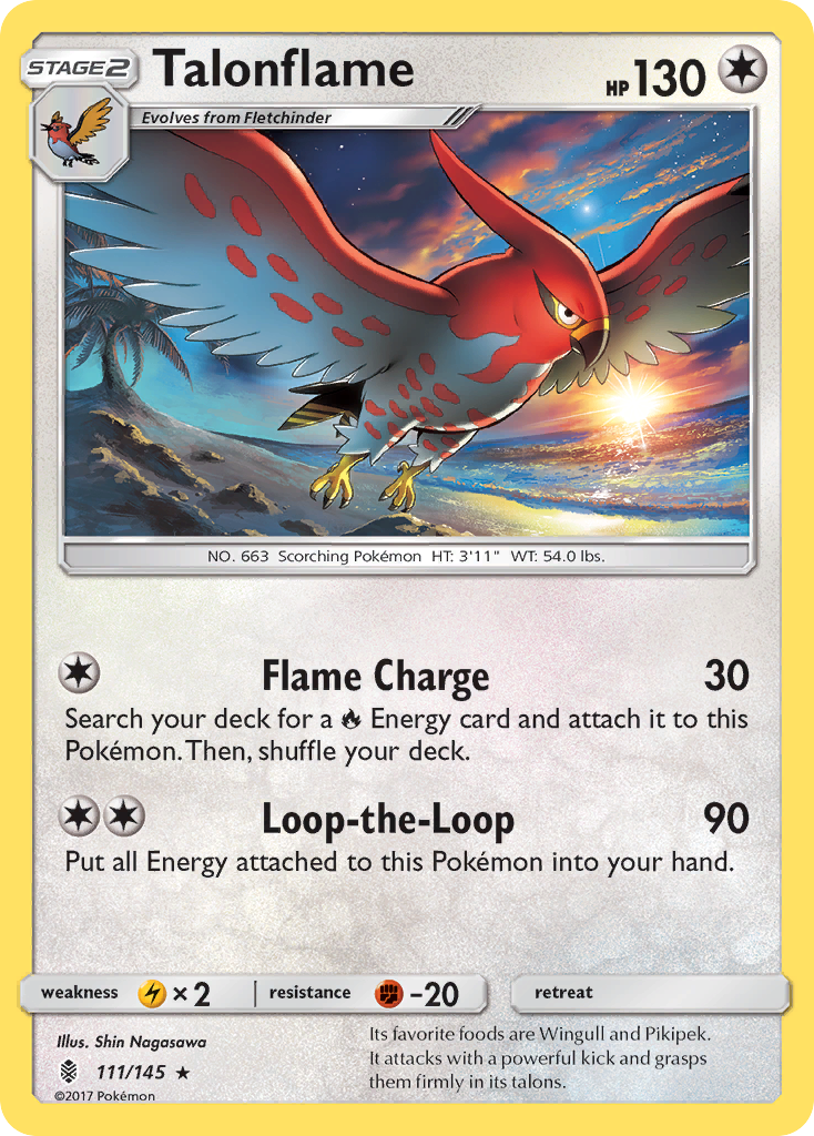 Talonflame (111/145) [Sun & Moon: Guardians Rising] | Good Games Cannington