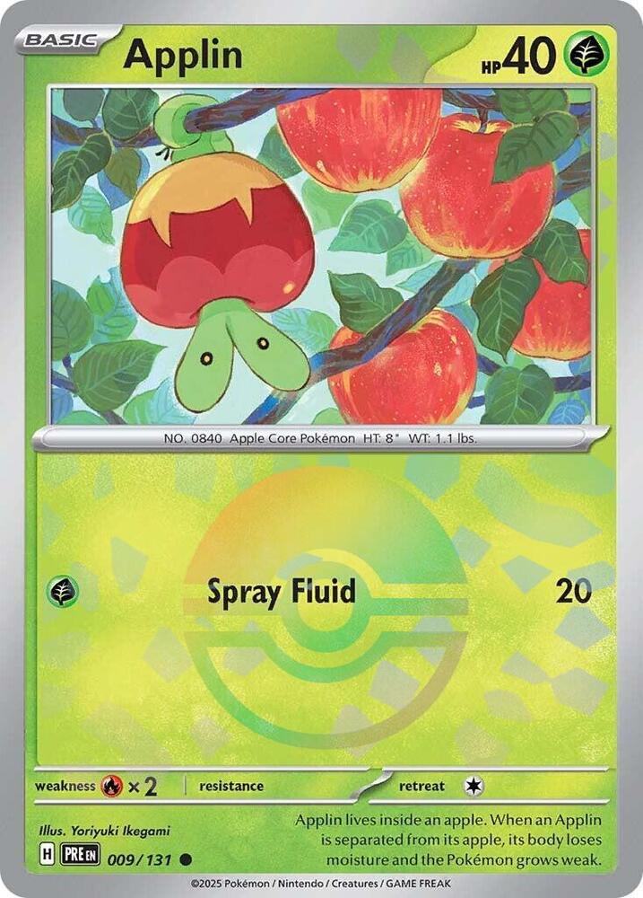 Applin (009/131) (Poke Ball Pattern) [Scarlet & Violet: Prismatic Evolutions] | Good Games Cannington
