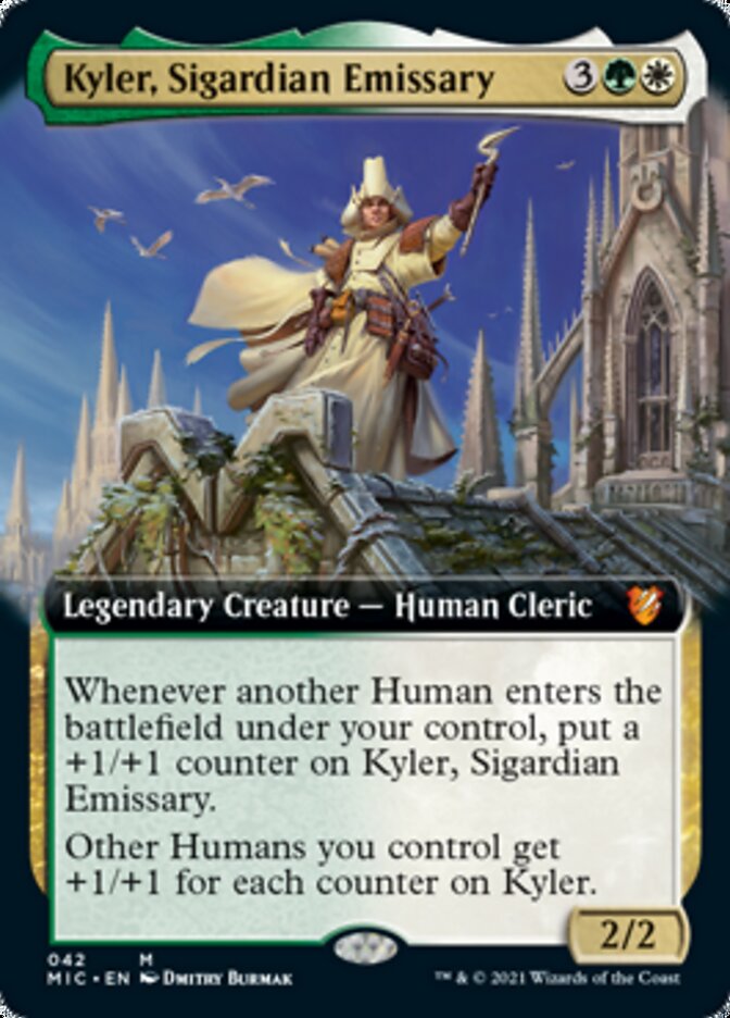 Kyler, Sigardian Emissary (Extended Art) [Innistrad: Midnight Hunt Commander] | Good Games Cannington