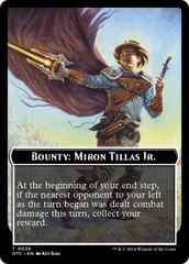 Bounty: Miron Tillas Jr. // Bounty Rules Double-Sided Token [Outlaws of Thunder Junction Commander Tokens] | Good Games Cannington