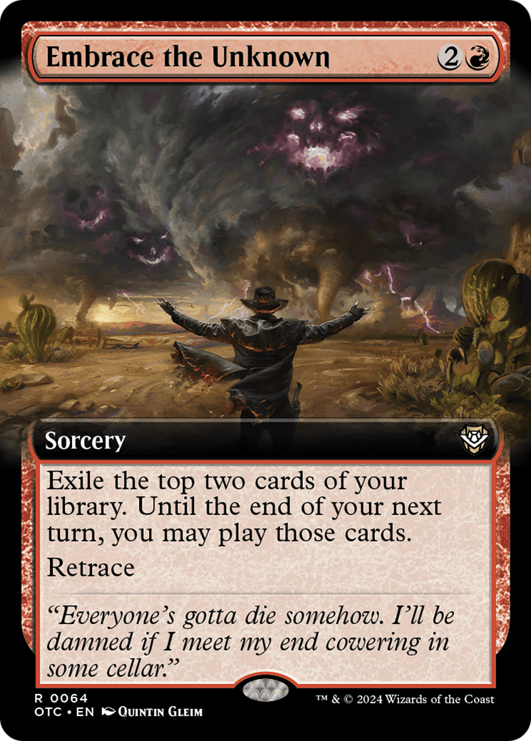 Embrace the Unknown (Extended Art) [Outlaws of Thunder Junction Commander] | Good Games Cannington
