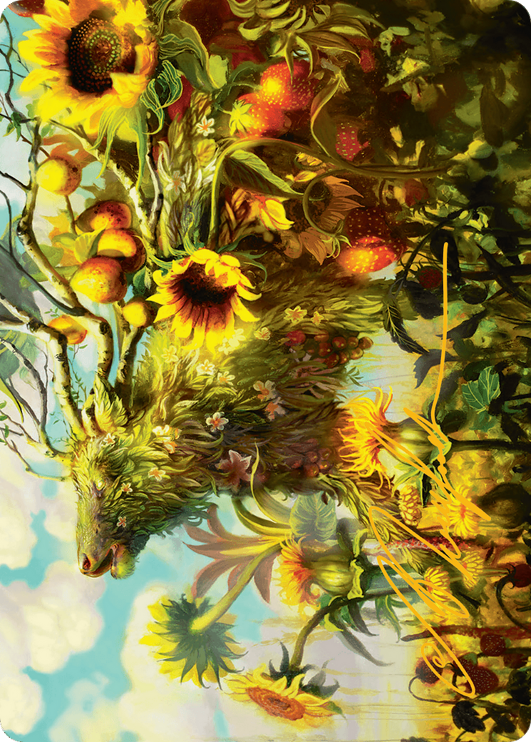 Beza, the Bounding Spring Art Card (Gold-Stamped Signature) [Bloomburrow Art Series] | Good Games Cannington