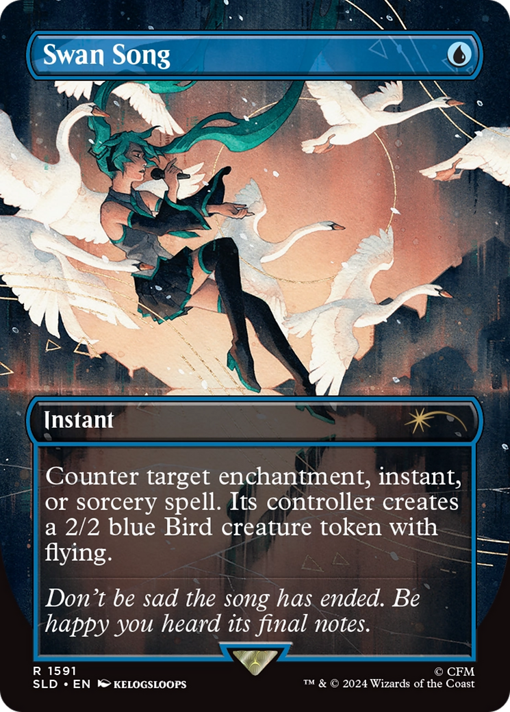 Swan Song (1591) (Rainbow Foil) [Secret Lair Drop Series] | Good Games Cannington