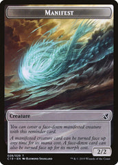 Saproling // Manifest Double-Sided Token [Commander 2019 Tokens] | Good Games Cannington