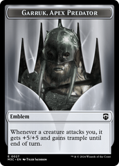 Saproling (Ripple Foil) // Emblem - Garruk, Apex Predator Double-Sided Token [Modern Horizons 3 Commander Tokens] | Good Games Cannington